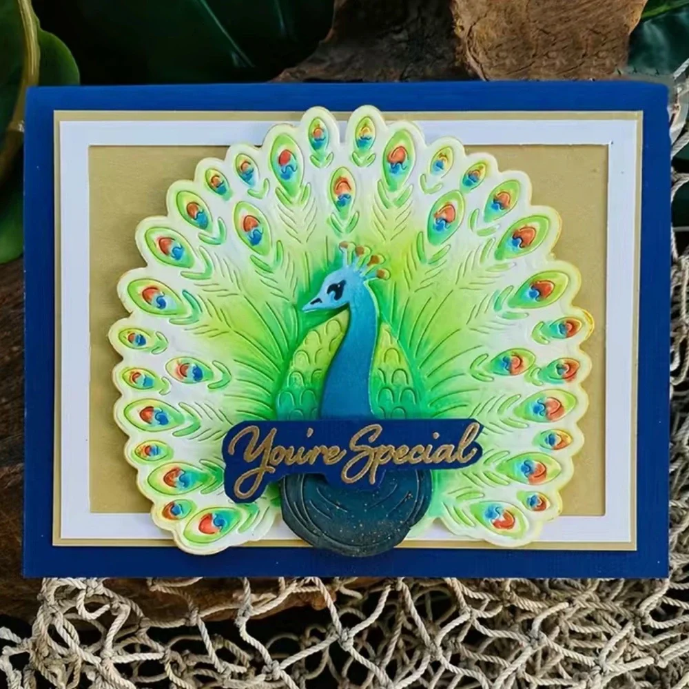 Fantail Peacock DIY Die-Cut Stencil Arts & Craft Tool